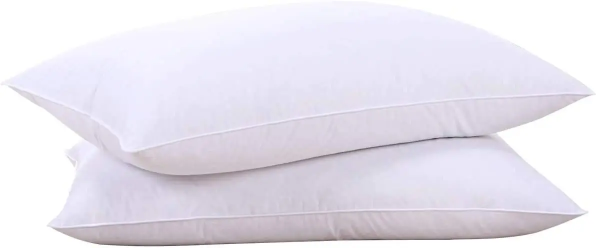 Goose Feather and Down Pillows Set of 2 King Size with Cotton Cover for Comfortable Sleep
Goose Feather and Down Pillows Set of 2 King Size with Cotton Cover for Comfortable Sleep
