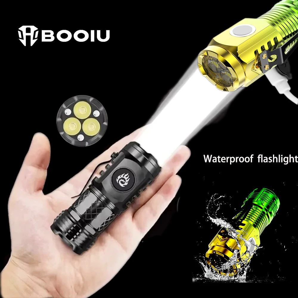 BOOIU Mini Tactical Flashlight ABS Portable LED USB Three-Eye High Flashlight Magnetic Charging Hiking Camping Waterproof Light
BOOIU Mini Tactical Flashlight ABS Portable LED USB Three-Eye High Flashlight Magnetic Charging Hiking Camping Waterproof Light
