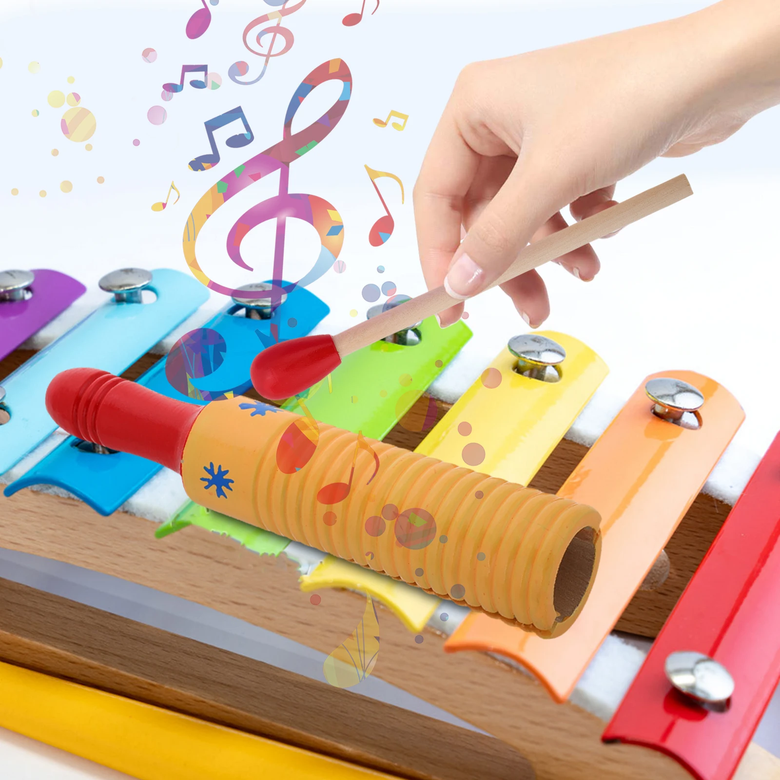 Orff Instrument Hand Percussion Multi Functional Wooden Toys Musical Training Tool Rubber Baby
Orff Instrument Hand Percussion Multi Functional Wooden Toys Musical Training Tool Rubber Baby
