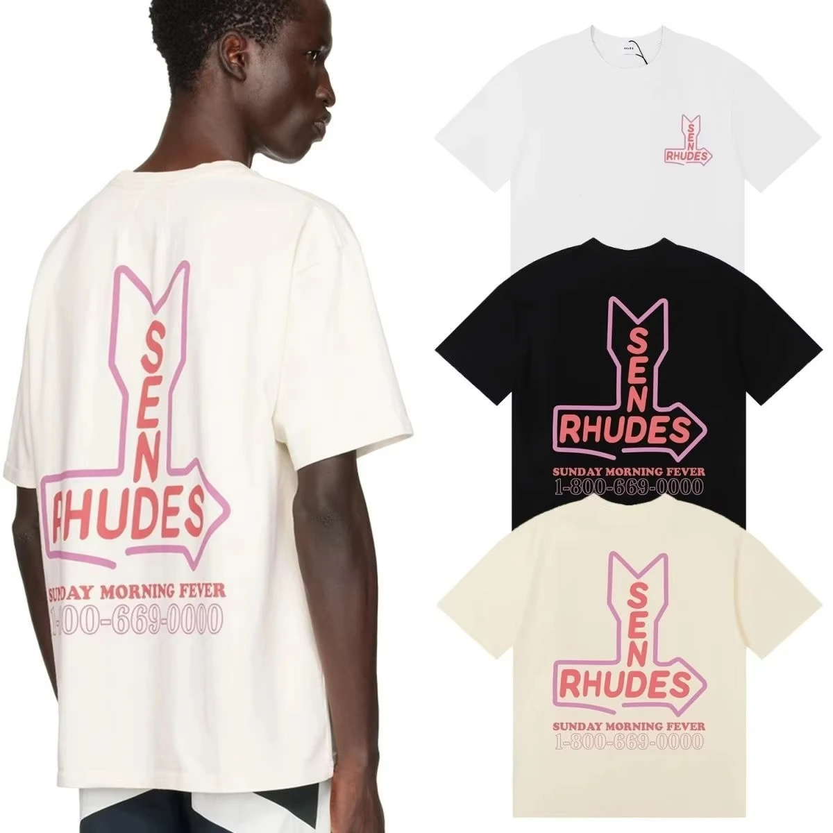 Rhude Rabbit Print 2025 Summer New High-quality Retro Classic Short-sleeved T-shirt Male and Female Couples Personality
Rhude Rabbit Print 2025 Summer New High-quality Retro Classic Short-sleeved T-shirt Male and Female Couples Personality