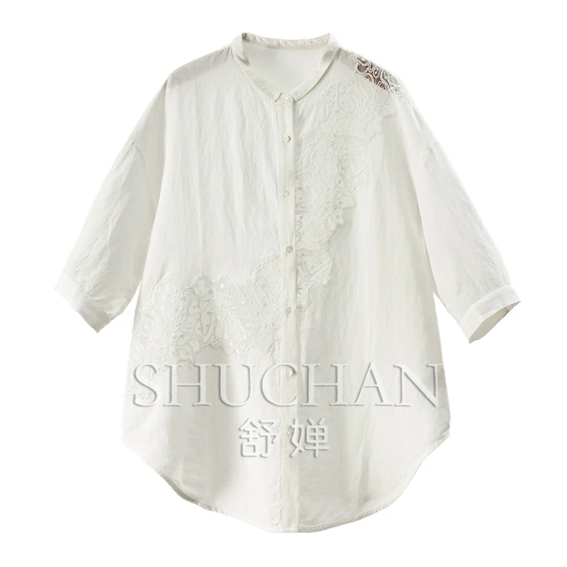 Low-key and restrained, high-quality tencel + ramie lace disc embroidered shirt, spring home girl 6W52 special
Low-key and restrained, high-quality tencel + ramie lace disc embroidered shirt, spring home girl 6W52 special