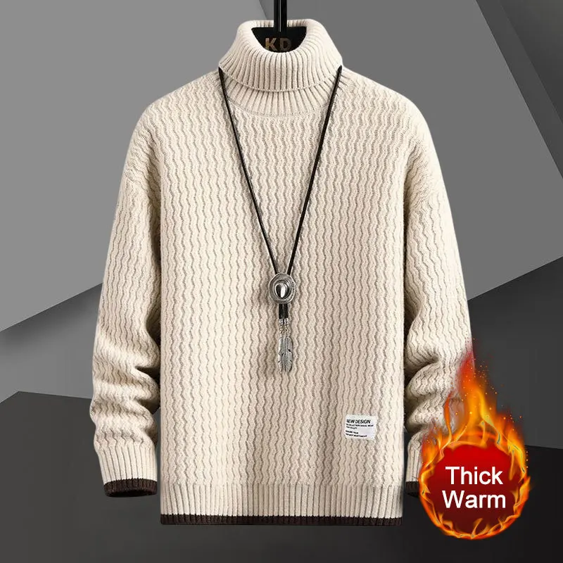 Fall Solid Color Retro Turtleneck Pullover Sweater Men Sweter Korean Sweater Designer Fashion Knit Thicken Pullover Sweater
Fall Solid Color Retro Turtleneck Pullover Sweater Men Sweter Korean Sweater Designer Fashion Knit Thicken Pullover Sweater