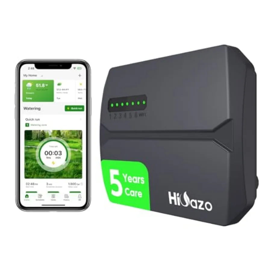Умный контроллер полива Wi-Fi: простое управление через приложение, 6 зон + 16 программ, экономия воды, автоматическое отключение при дожде и заморозе
Умный контроллер полива Wi-Fi: простое управление через приложение, 6 зон + 16 программ, экономия воды, автоматическое отключение при дожде и заморозе