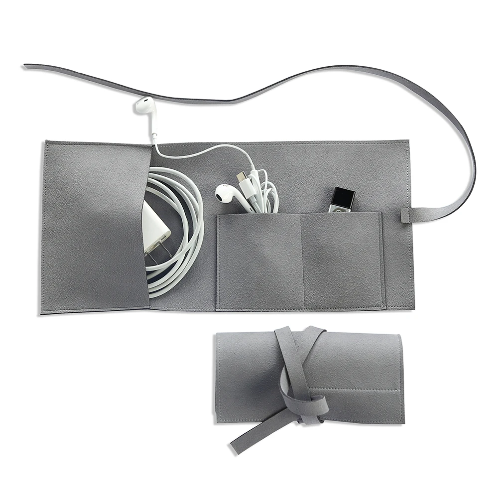 Jewelry Packaging Pouch Travel Electronic Accessory Microfiber Roll Up Bag for Earphone USB Charger Power Bank Storage Gift Bag
Jewelry Packaging Pouch Travel Electronic Accessory Microfiber Roll Up Bag for Earphone USB Charger Power Bank Storage Gift Bag