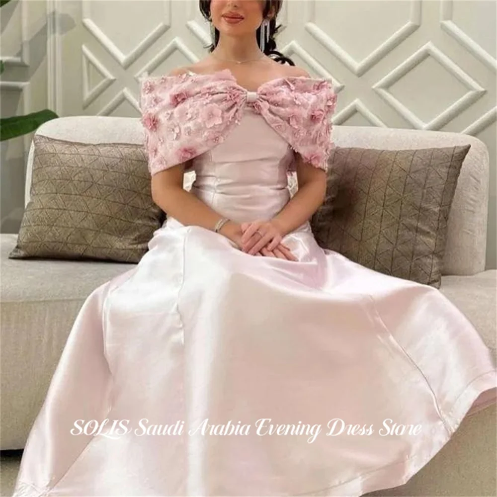 SOLIS Light Pink Evening Dresses Off the Shoulder Prom Dresses with Flowers Party Formal Gown robe de bal for Woman Customized
SOLIS Light Pink Evening Dresses Off the Shoulder Prom Dresses with Flowers Party Formal Gown robe de bal for Woman Customized