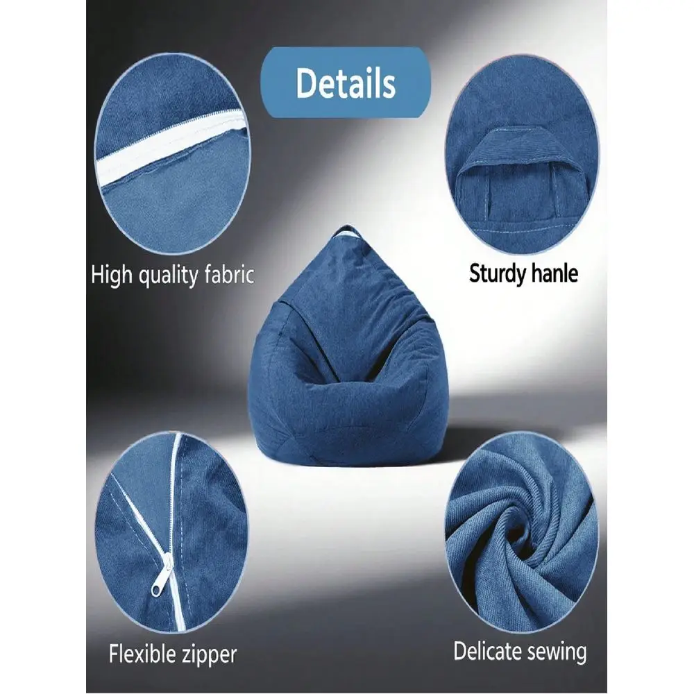 1pc Bean Bag Chair, Lazy Sofa Chairs, Doll Storage, Large Bean Bag Chairs Suitable For Living Rooms, Bedrooms, Dormitories, And
1pc Bean Bag Chair, Lazy Sofa Chairs, Doll Storage, Large Bean Bag Chairs Suitable For Living Rooms, Bedrooms, Dormitories, And
