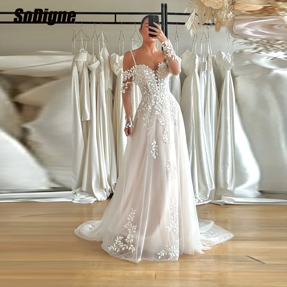 SoDigne A-line Tulle Wedding Dresses Sweetheart Lace Appliques Bridal Dress 2026 Bride Gown vestidos de novia Customized
SoDigne A-line Tulle Wedding Dresses Sweetheart Lace Appliques Bridal Dress 2026 Bride Gown vestidos de novia Customized