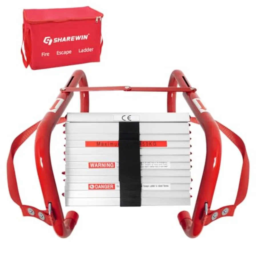 Portable Fire Ladder 2 Story Emergency Escape Ladder 15 Feet with Wide Steps V Center Support
Portable Fire Ladder 2 Story Emergency Escape Ladder 15 Feet with Wide Steps V Center Support