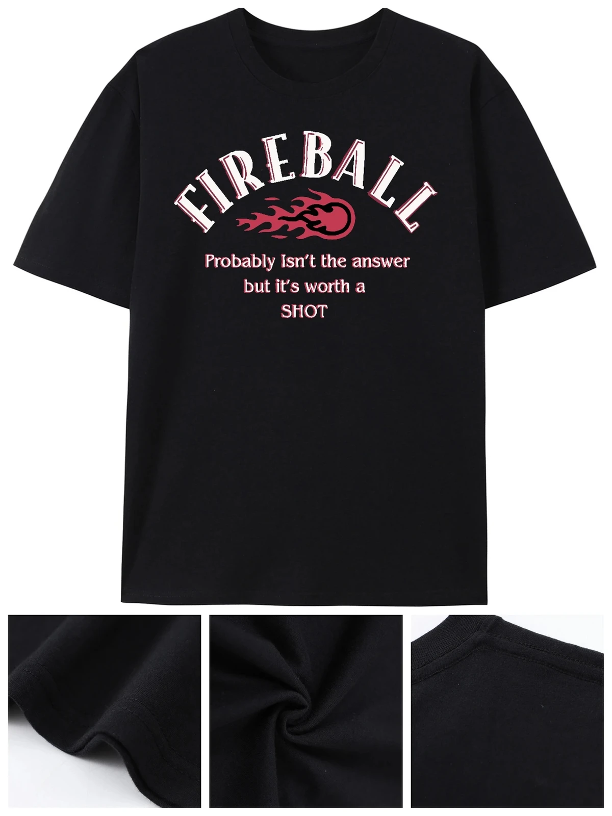 Men's Retro 'Fireball' Graphic T-Shirt - 100% Cotton, Soft & Breathable with
Men's Retro 'Fireball' Graphic T-Shirt - 100% Cotton, Soft & Breathable with
