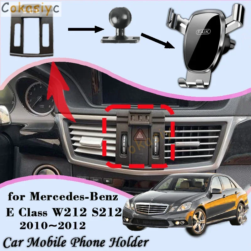 Car Mobile Cell Stand for Mercedes-Benz E Class W212 S212 2010~2012 Air Vent Clip Phone Bracket Gravity Mount Holder Accessories
Car Mobile Cell Stand for Mercedes-Benz E Class W212 S212 2010~2012 Air Vent Clip Phone Bracket Gravity Mount Holder Accessories