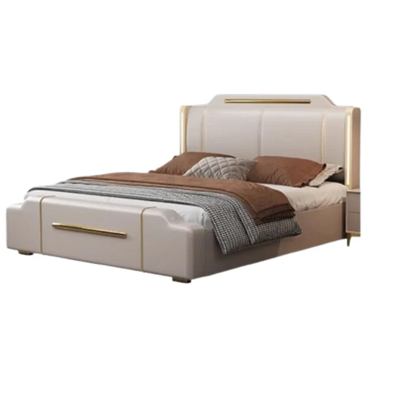 Итальянская светлая роскошная кровать, простая современная спальня, свадебная эстетичная кровать, удобная кровать для взрослых, высокое качество, мебель для дома
Итальянская светлая роскошная кровать, простая современная спальня, свадебная эстетичная кровать, удобная кровать для взрослых, высокое качество, мебель для дома