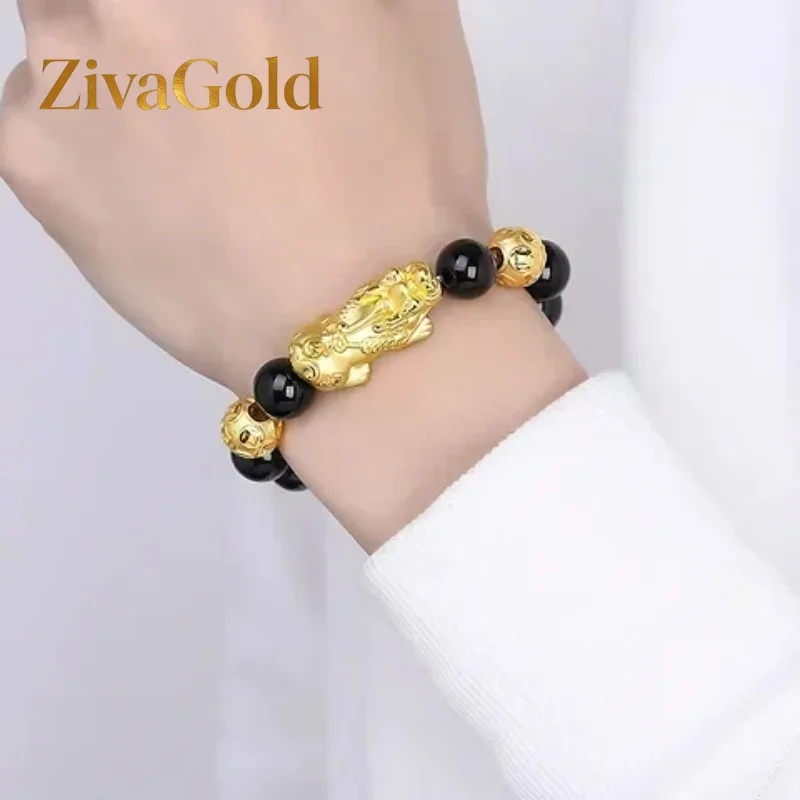 ZivaGold High-quality men's bracelet gold AU999 dragon brand 24K real gold watch chain wrist chain dominates dad's gift
ZivaGold High-quality men's bracelet gold AU999 dragon brand 24K real gold watch chain wrist chain dominates dad's gift