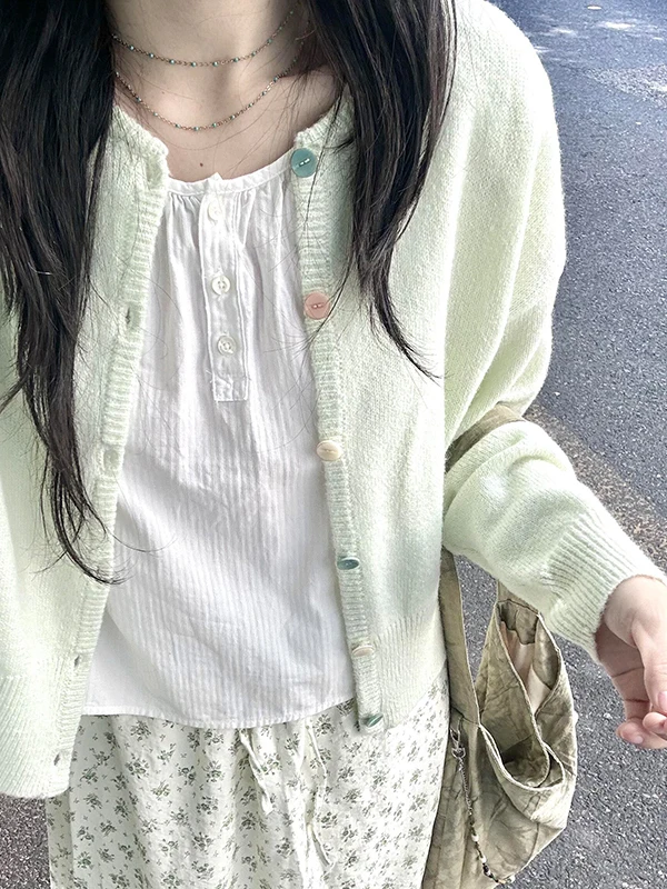 Корейский мягкий вязаный открытый кардиган, свитер, женский весенне-осенний новый дизайн, утягивающая верхняя одежда, модный топ
Корейский мягкий вязаный открытый кардиган, свитер, женский весенне-осенний новый дизайн, утягивающая верхняя одежда, модный топ