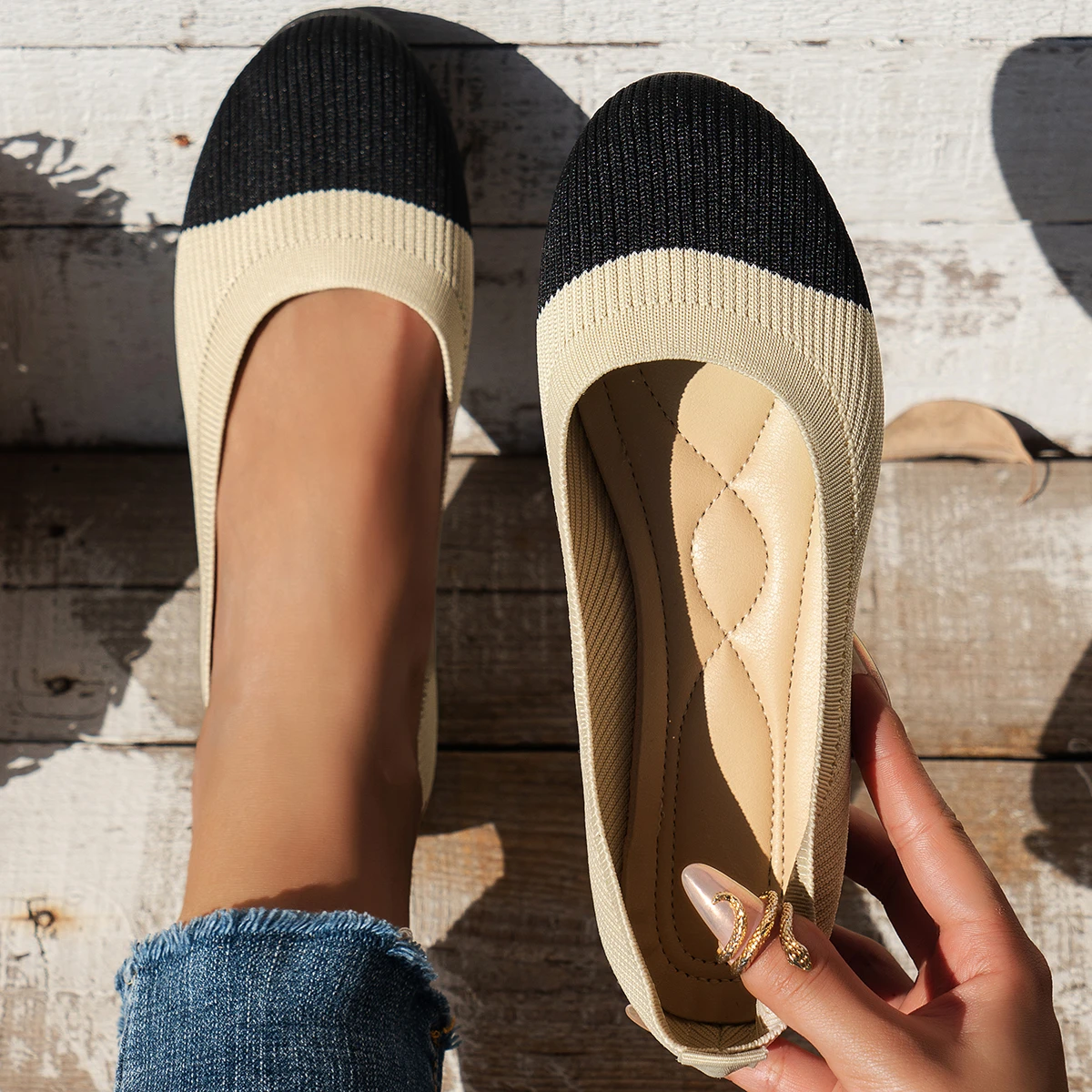 New Round Toe Flats Women Shoes Comfortable Knit Ballet Casual Shoes Slip on Shallow Office Boat Shoes Moccasins Loafers
New Round Toe Flats Women Shoes Comfortable Knit Ballet Casual Shoes Slip on Shallow Office Boat Shoes Moccasins Loafers