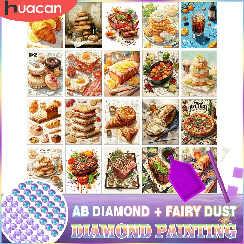 HUACAN AB Fairy Dust Diamond Mosaic Food Landscape Painting Diamond Kits Kitchen Handicrafts Adult Crafts Home Decor Items
HUACAN AB Fairy Dust Diamond Mosaic Food Landscape Painting Diamond Kits Kitchen Handicrafts Adult Crafts Home Decor Items