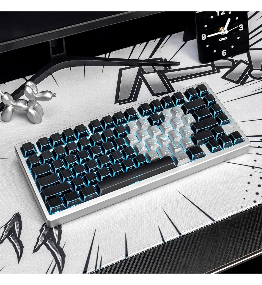 New silver love butterfly black folding edge corner light transmission side engraving keyboard keycap custom PBT two-color
New silver love butterfly black folding edge corner light transmission side engraving keyboard keycap custom PBT two-color