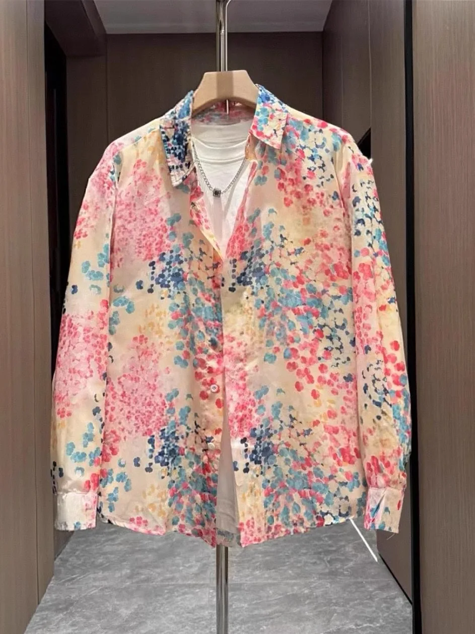 Summer New Style Men's Casual Long Sleeve Breathable Shirt Printed Design High-End Feeling Loose Fit Comfortable Polyester Blend
Summer New Style Men's Casual Long Sleeve Breathable Shirt Printed Design High-End Feeling Loose Fit Comfortable Polyester Blend