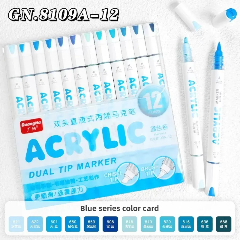 GN 12/132 Colors Direct Acrylic Markers Dual Tip Overlay Coloring Chisel Soft Flexible Pen Brush School Art Supplies Stationery
GN 12/132 Colors Direct Acrylic Markers Dual Tip Overlay Coloring Chisel Soft Flexible Pen Brush School Art Supplies Stationery