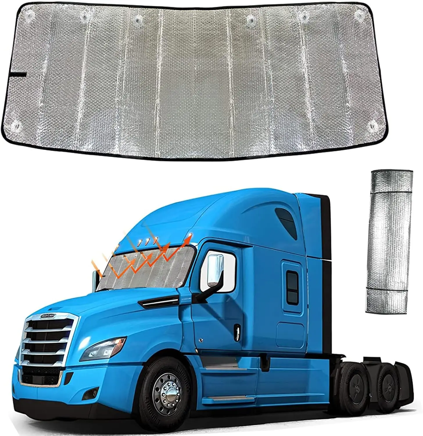 Reflective Truck Windshield Sun Shade Fits Semi & Big Rig Trucks
Reflective Truck Windshield Sun Shade Fits Semi & Big Rig Trucks