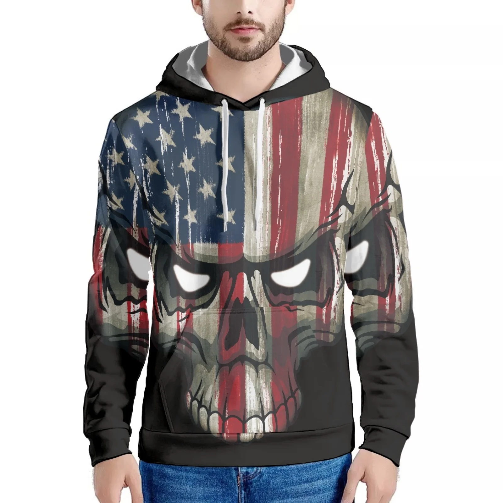 Skull Pattern Flag Identification Design Printed New Hoodie Sweatshirt Casual Hoodie Men's Harajuku Hip Hop Luxury
Skull Pattern Flag Identification Design Printed New Hoodie Sweatshirt Casual Hoodie Men's Harajuku Hip Hop Luxury