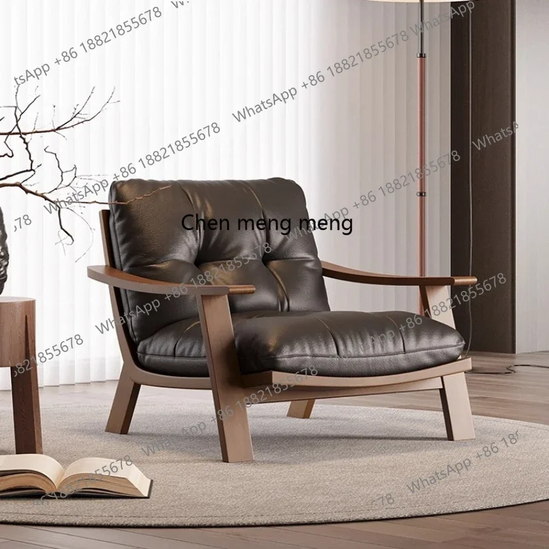 Vintage Leisure Chair Single Sofa Living Room Solid Wood Armchair Book Chair Coffee Light Luxury
Vintage Leisure Chair Single Sofa Living Room Solid Wood Armchair Book Chair Coffee Light Luxury