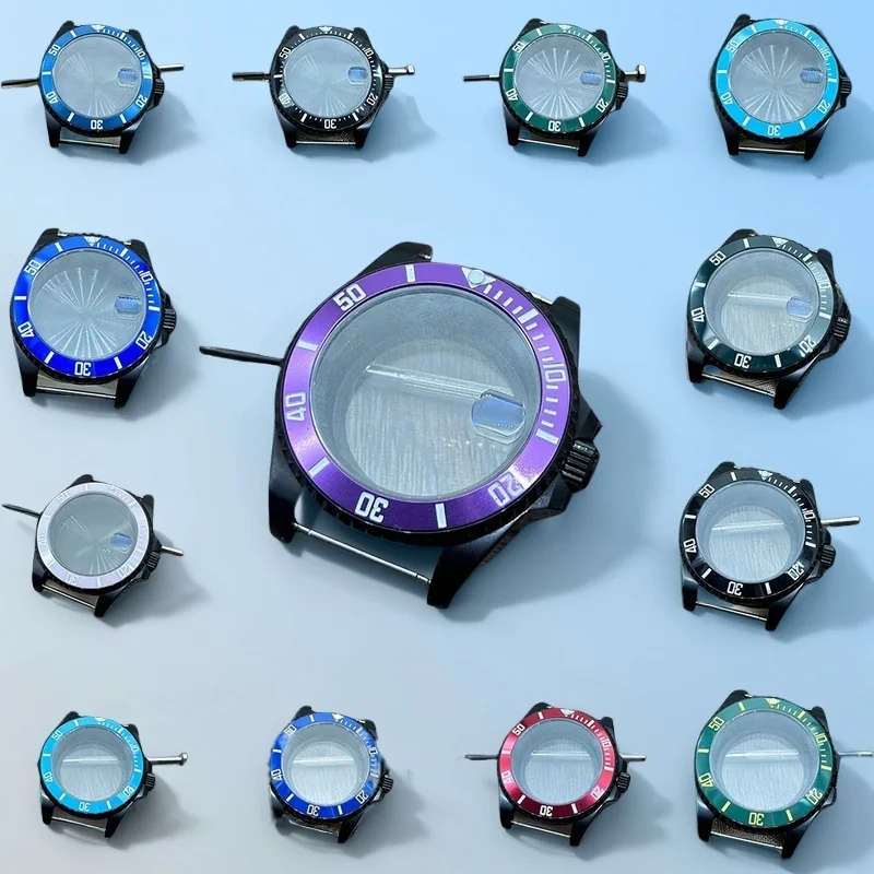 40MM GMT Watch Case in Black Grey - New Design with Ceramic Insert for NH34 NH35 NH36 NH38 Movement and Solid Bottom Cover
40MM GMT Watch Case in Black Grey - New Design with Ceramic Insert for NH34 NH35 NH36 NH38 Movement and Solid Bottom Cover