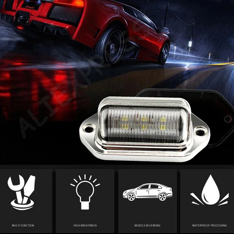 NewChrome 6 LED License Plate Tag Light Lamp for Truck SUV Trailer Van Universal
NewChrome 6 LED License Plate Tag Light Lamp for Truck SUV Trailer Van Universal