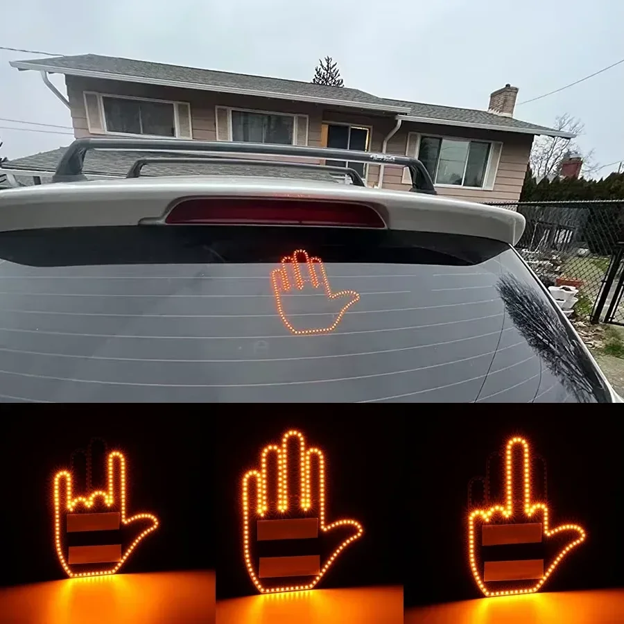 Auto interior palm LED lamp decorative window glass gesture lamp amber warning light of rear windshield with remote control
Auto interior palm LED lamp decorative window glass gesture lamp amber warning light of rear windshield with remote control