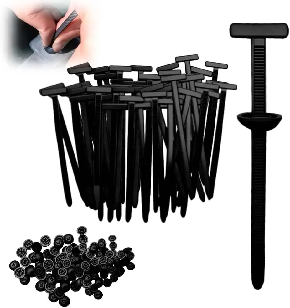 Universal Cable Tie Buckle, UV Resistant Heavy Duty Zip Ties (with Pin Button) for Car Daily Repair, Guard Plates, Fender Lining
Universal Cable Tie Buckle, UV Resistant Heavy Duty Zip Ties (with Pin Button) for Car Daily Repair, Guard Plates, Fender Lining