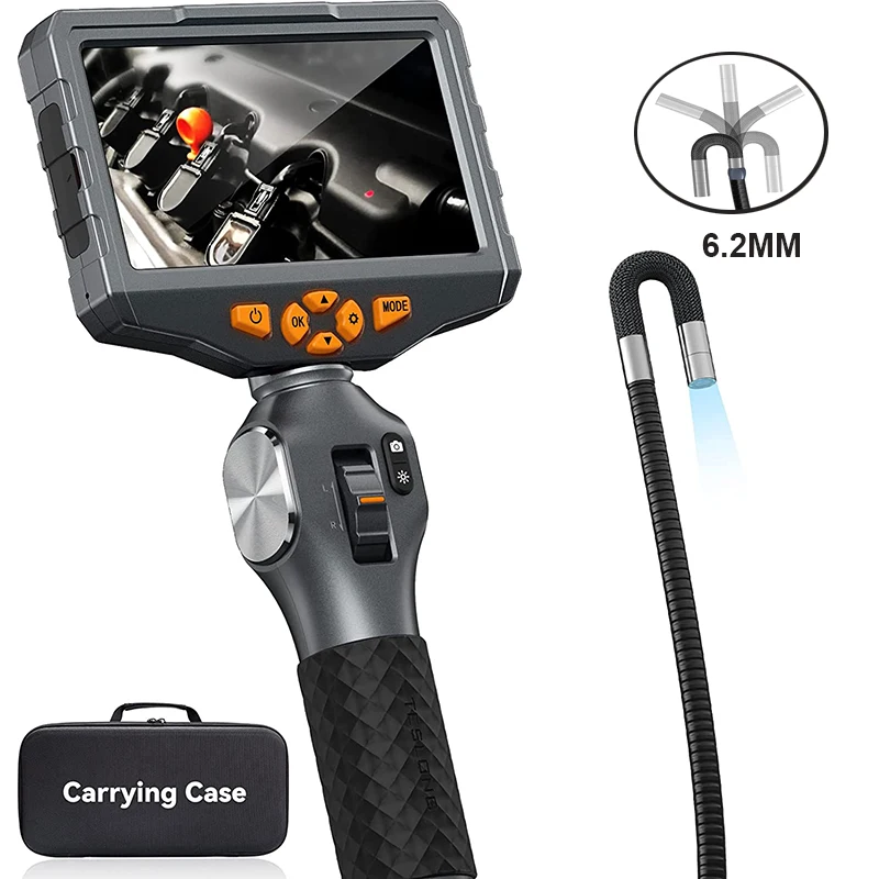 New 5 inches IPS Video Endoscope Inspection Camera with 6.2MM Articulating Probe Smart Borescope for Cars Aircraft Mechanics
New 5 inches IPS Video Endoscope Inspection Camera with 6.2MM Articulating Probe Smart Borescope for Cars Aircraft Mechanics