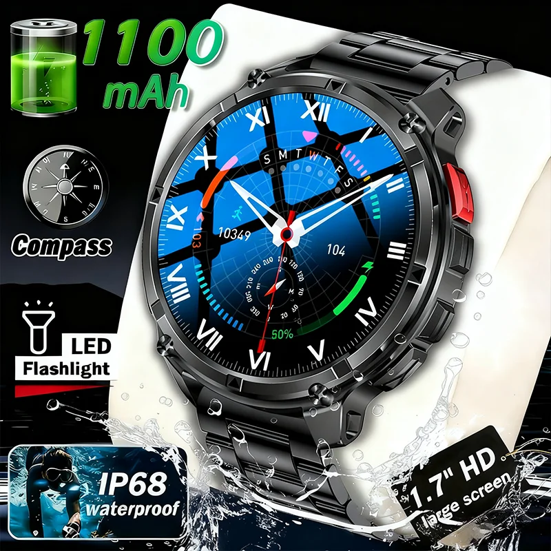 2025 New Outdoor Sports Smart Watch Men HD Screen 1100mAh Large Battery Long Standby Time Bluetooth Call Sports Watch Waterproof
2025 New Outdoor Sports Smart Watch Men HD Screen 1100mAh Large Battery Long Standby Time Bluetooth Call Sports Watch Waterproof