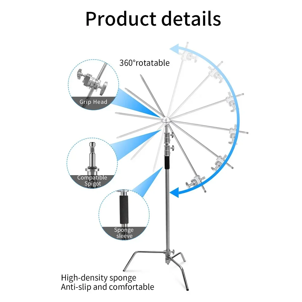 Selens 300 см C-подставка, вращающаяся противоскользящая подставка из нержавеющей стали, фоновый кронштейн, наборы для фотостудии, реквизит для фотосъемки
Selens 300 см C-подставка, вращающаяся противоскользящая подставка из нержавеющей стали, фоновый кронштейн, наборы для фотостудии, реквизит для фотосъемки