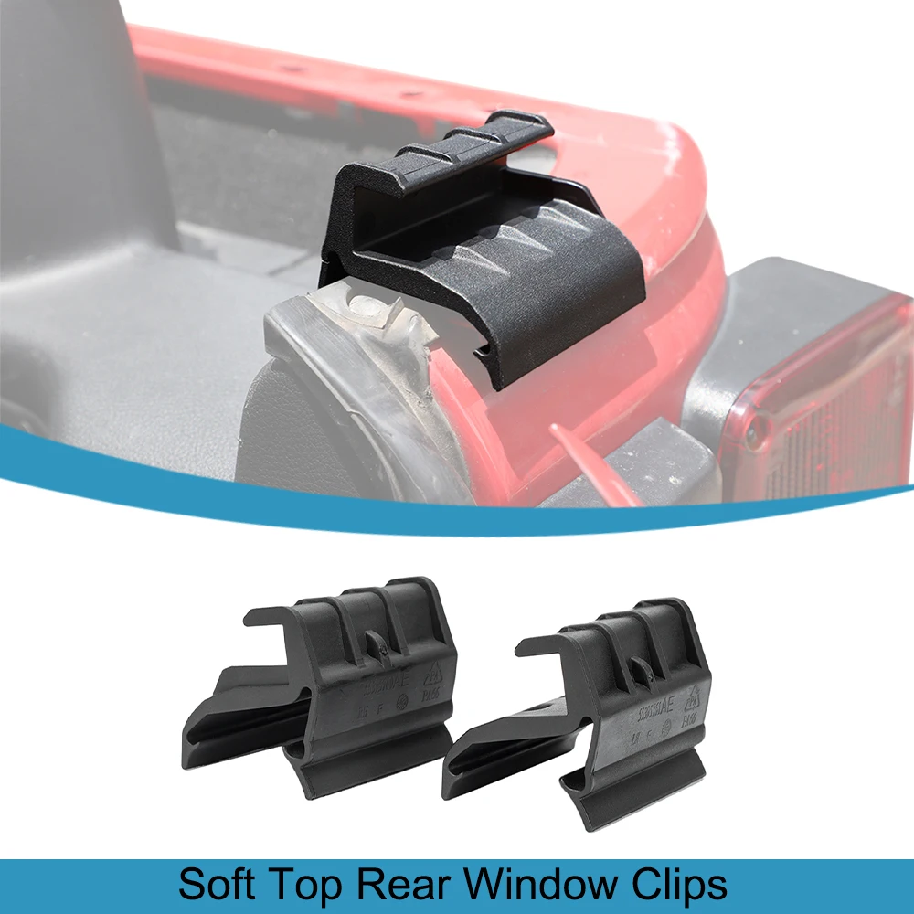 Car Soft Top Rear Window Clips Retainer Brackets Tailgate Bar Holders for Jeep Wrangler JK JKU 2007-2017 Exterior Accessories
Car Soft Top Rear Window Clips Retainer Brackets Tailgate Bar Holders for Jeep Wrangler JK JKU 2007-2017 Exterior Accessories