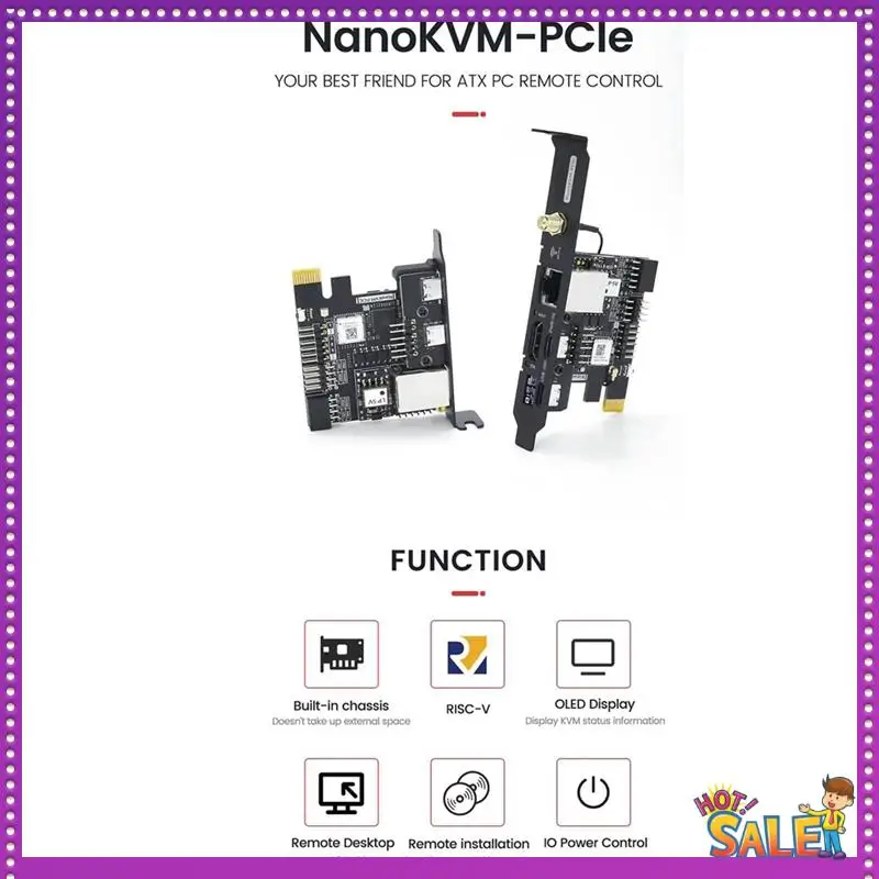 AA87 Nanokvm-Pcie Мини-сервер с дистанционным управлением и обслуживанием RISC-Vpikvm для Pikvm
AA87 Nanokvm-Pcie Мини-сервер с дистанционным управлением и обслуживанием RISC-Vpikvm для Pikvm