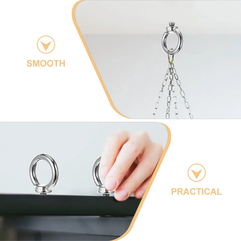6pcs M10 Eye Bolts Threaded Screw Ring Lifting Nuts Stainless Steel 304 Smooth Surface Professional Practical Hardware
6pcs M10 Eye Bolts Threaded Screw Ring Lifting Nuts Stainless Steel 304 Smooth Surface Professional Practical Hardware