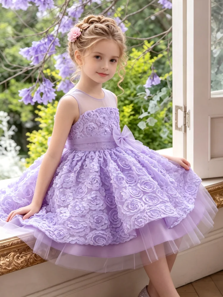 2026 New Kids Clothes Girls' 3D Flower Tulle Dress Sleeveless Bow Belt Flower Girl Wedding Party Birthday Gown Kids For 2-10Y
2026 New Kids Clothes Girls' 3D Flower Tulle Dress Sleeveless Bow Belt Flower Girl Wedding Party Birthday Gown Kids For 2-10Y