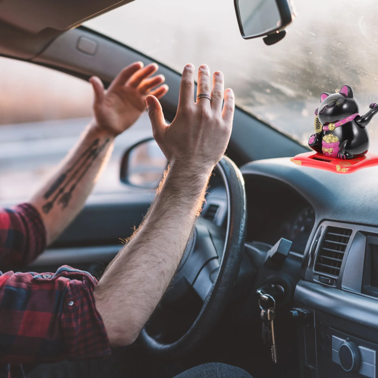 Solar Powered Cat Ornament Waving Lucky Desktop Decor Creative Mascot Cat Statue Solar Powered Ornament
Solar Powered Cat Ornament Waving Lucky Desktop Decor Creative Mascot Cat Statue Solar Powered Ornament