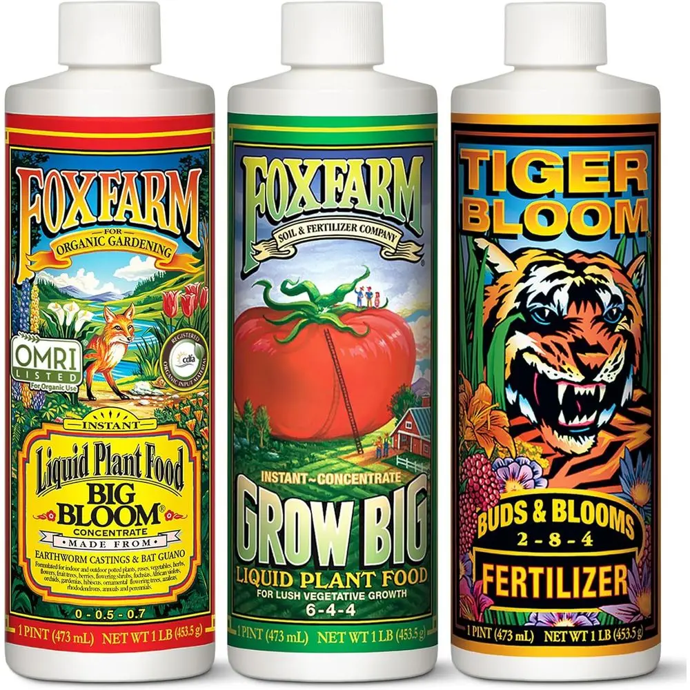 Набор жидких удобрений Soil Liquid Trio Pack - Big Bloom, Grow Big, Tiger Bloom для роста растений, развития бутонов и обильного плодоношения - Комплекс
Набор жидких удобрений Soil Liquid Trio Pack - Big Bloom, Grow Big, Tiger Bloom для роста растений, развития бутонов и обильного плодоношения - Комплекс