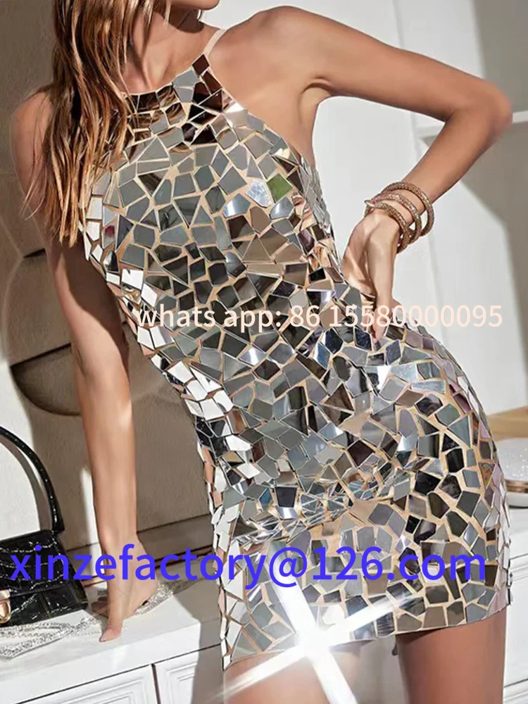 Be suitable for Sexy Shiny Sequin Dress Women Summer Sleeveless Backless O Neck Mini Ladies
Be suitable for Sexy Shiny Sequin Dress Women Summer Sleeveless Backless O Neck Mini Ladies