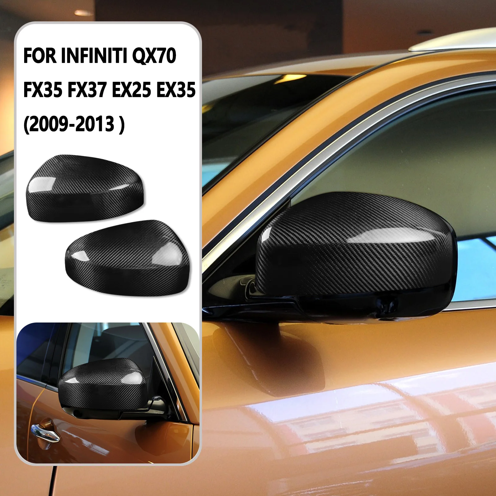 For Infiniti QX70 FX35, FX37, EX25, EX35 2009 2010 2011 2012 2013 Carbon Fiber Rearview Mirror Covers Automotive Accessories
For Infiniti QX70 FX35, FX37, EX25, EX35 2009 2010 2011 2012 2013 Carbon Fiber Rearview Mirror Covers Automotive Accessories