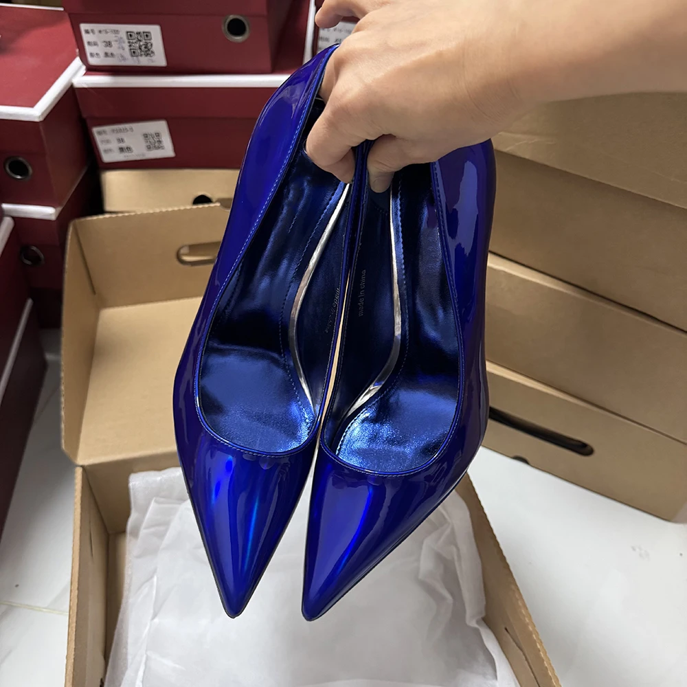 Новое поступление, шикарные красные женские туфли-лодочки на высоком каблуке 12 см, пикантные синие туфли-лодочки на шпильке с острым носком, элегантные женские модельные рабочие туфли OL
Новое поступление, шикарные красные женские туфли-лодочки на высоком каблуке 12 см, пикантные синие туфли-лодочки на шпильке с острым носком, элегантные женские модельные рабочие туфли OL