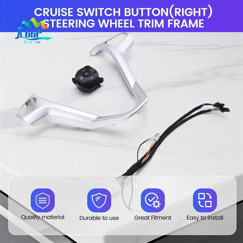A66P-New Car Frame Panel Steering Wheel Cover Decorative+Cruise Control Buttons For Ford Fiesta MK7 Ecosport 2013
A66P-New Car Frame Panel Steering Wheel Cover Decorative+Cruise Control Buttons For Ford Fiesta MK7 Ecosport 2013