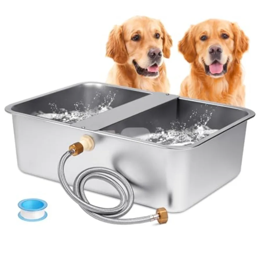 6 Gal Automatic Dog Water Bowl Dispenser Stainless Steel Dog Waterer for Large Breed Dogs Outdoor Extra Large Bowl for Cats Pet
6 Gal Automatic Dog Water Bowl Dispenser Stainless Steel Dog Waterer for Large Breed Dogs Outdoor Extra Large Bowl for Cats Pet