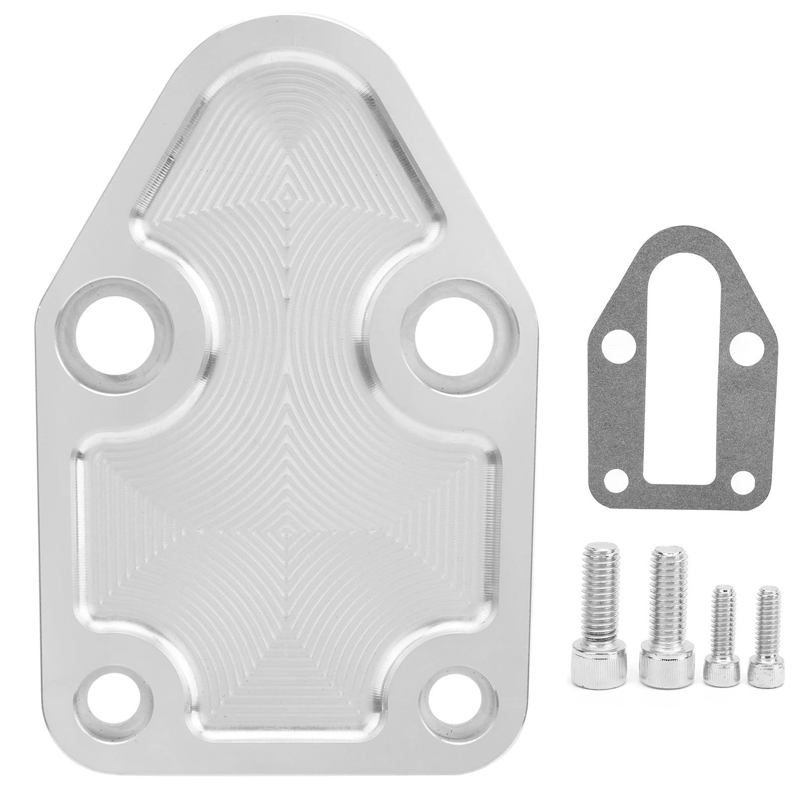 Fuel Pump Fittings Fuel Pump Plate Fuel Pump Mounting Plate Kit with Gasket Fit for Small Block 283 327 350 400 Engines
Fuel Pump Fittings Fuel Pump Plate Fuel Pump Mounting Plate Kit with Gasket Fit for Small Block 283 327 350 400 Engines