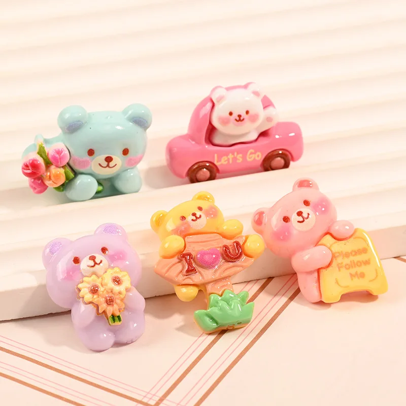 100pcs Flatback Resin Cartoon Animal Bear Cabochon Decoration DIY Scrapbooking Craft Accessories
100pcs Flatback Resin Cartoon Animal Bear Cabochon Decoration DIY Scrapbooking Craft Accessories