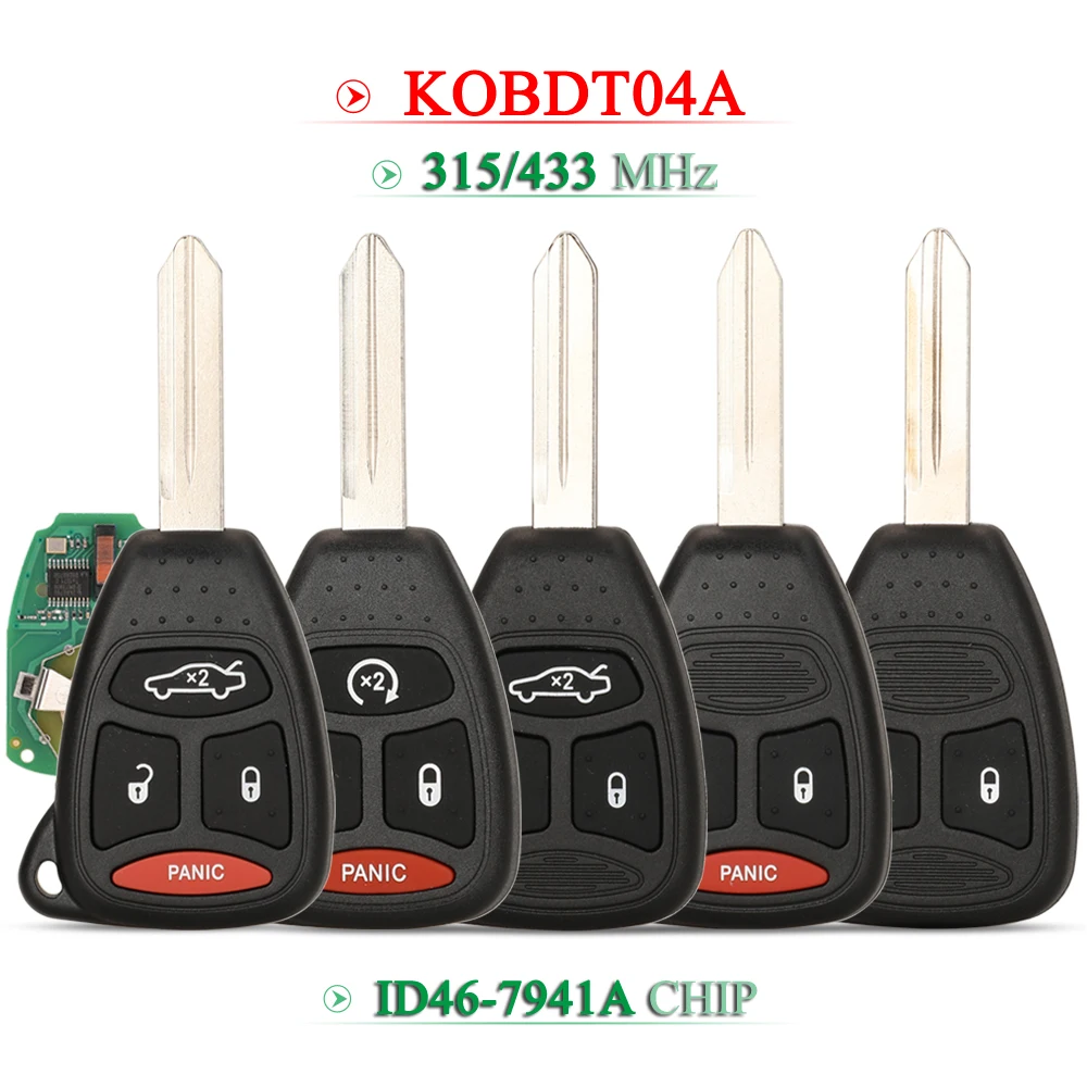 jingyuqin KOBDT04A Remote Car key 315/433Mhz for Dodge Chrysler Jeep Dakota Durango Charger 300 Aspen Grand Cherokee ID46 7941A
jingyuqin KOBDT04A Remote Car key 315/433Mhz for Dodge Chrysler Jeep Dakota Durango Charger 300 Aspen Grand Cherokee ID46 7941A