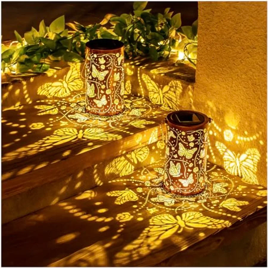 Solar Lanterns Outdoor Waterproof Hanging Solar Lights Gifts for Women Men Metal Decorative LED Lights for Garden Decor, Yard,
Solar Lanterns Outdoor Waterproof Hanging Solar Lights Gifts for Women Men Metal Decorative LED Lights for Garden Decor, Yard,