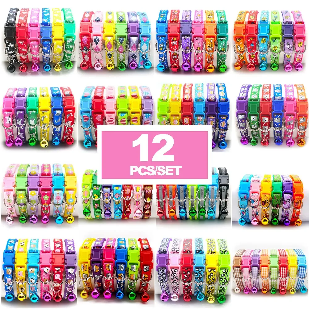 12 Pcs Wholesale Collars for Cat Collar With Bell Adjustable Necklace Cat Puppy Kitten Collar Dropshipping Pet Cats Collar Perro
12 Pcs Wholesale Collars for Cat Collar With Bell Adjustable Necklace Cat Puppy Kitten Collar Dropshipping Pet Cats Collar Perro