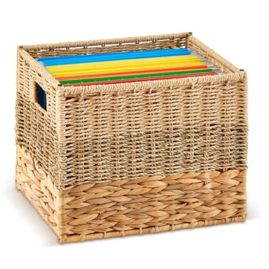 File Box Organizers Collapsible Letter Size Filing Cabinet Woven Hanging File Basket Portable Decorative Document Storage Box f
File Box Organizers Collapsible Letter Size Filing Cabinet Woven Hanging File Basket Portable Decorative Document Storage Box f