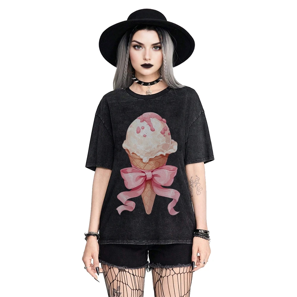 Y2K Graphic Tees Ice Cream Tee 100% Cotton, High - Quality Oversize Washed Tee. Pink Bow Ice Cream Print, Sweet Y2K Vibe
Y2K Graphic Tees Ice Cream Tee 100% Cotton, High - Quality Oversize Washed Tee. Pink Bow Ice Cream Print, Sweet Y2K Vibe